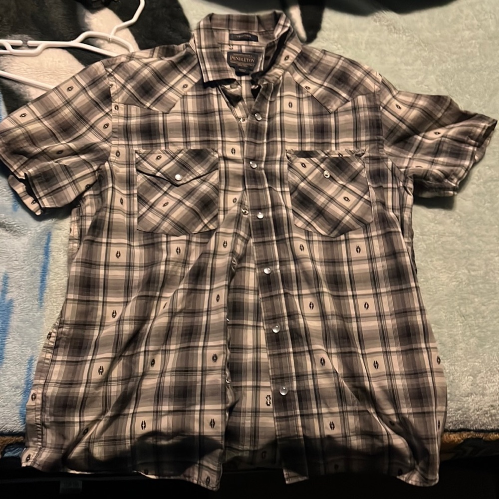 Men’s Size Large Pendleton Button Down - image 1